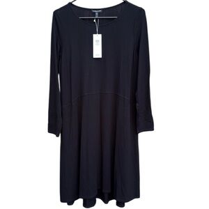 NWT Eileen Fisher Stretch Viscose Jersey
Ballet Neck Dress Black Petite Large